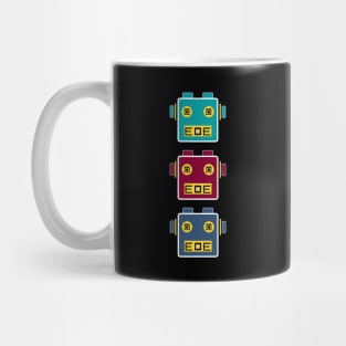 Digital Funny Robots Going All Wow! Mug